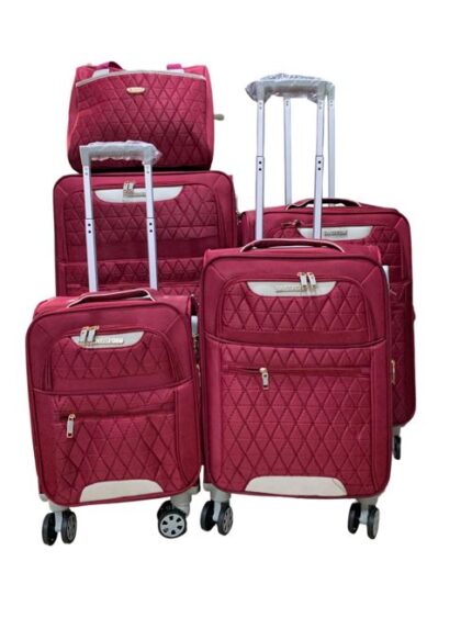 Swiss Polo 5-piece Luggage Set – Bold Red Edition