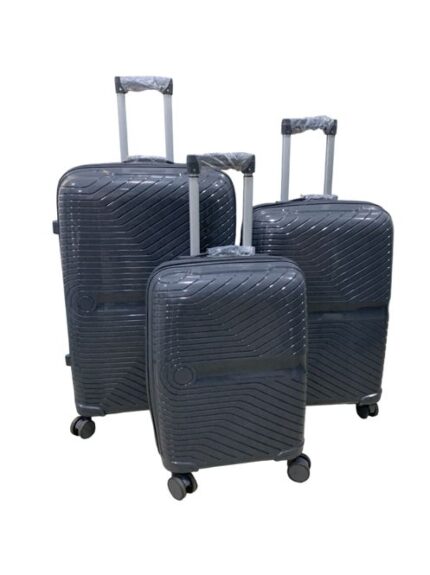 Durable Rubber Travel Luggage - Gray Colour