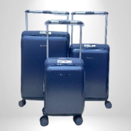 Wemgesabre 3-Piece Navy Blue Travel Luggage Set (28”/24”/20”) with TSA Lock & Spinner Wheels