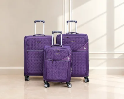 Purple color Travel Luggage Set – 3-Piece Premium by swiss polo